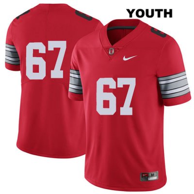 Youth NCAA Ohio State Buckeyes Robert Landers #67 College Stitched 2018 Spring Game No Name Authentic Nike Red Football Jersey KX20T45AU
